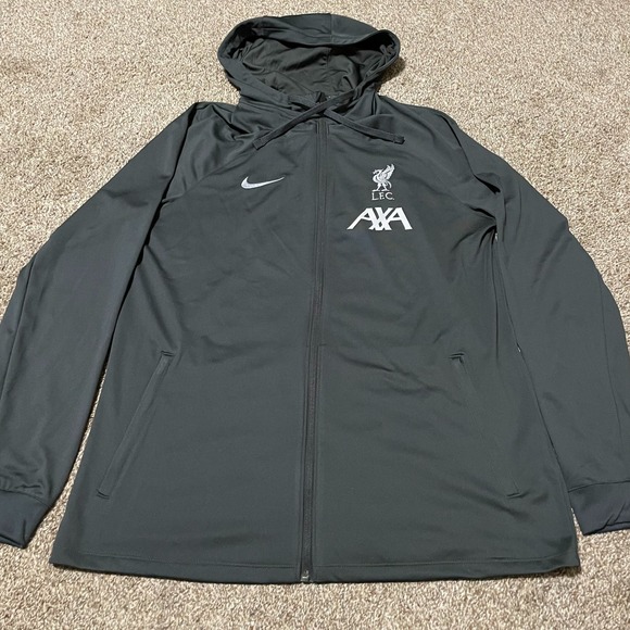 Nike Liverpool FC Soccer Full Zip Hoodie Jacket Mens Large New - Picture 1 of 7
